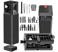 Phone Cleaning Kit with Port & Cable Cleaner, Stylus Pen, SIM Tool, Screen & Speaker Brush | Multi-Device Cleaner for iPhone, Samsung, AirPods, MacBook, Laptop, PC, Keyboard, iPad, Camera Lens (black)
