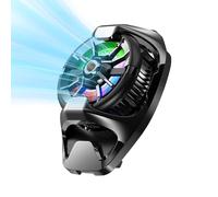 Phone Cooler, Back Clip Mobile Radiator, Portable Cooling Fan with RGB Lighting, Semiconductor Technology, Lightweight Design, Easy Clip-On, Perfect for, Streaming, Smartphones, 6.15x8.8x4.1cm