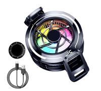 Phone Cooler Fan, Magnetic RGB g-aming Cooler with Back c-lip | Portable, Type-C, Lightweight | for Mobile Gamers Content Creators, a-ndroid i-phone i-pad, Office Travel Road Trip