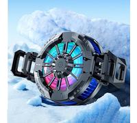 Phone Cooler, LOCZAR Magnetic Fan Small USB Fan for Gaming with Removable Grip, Semiconductor Cooling RGB Cellphone Radiator for Cell iPhone Ipad Ps5 Gamer Influencer Tiktok Live Streaming