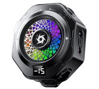 Phone Coolers, Low USB Cooling Fan with Adjustable Temp Control, Led Light, Rings & Clip for Phone Radiator
