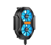 Phone Cooling Fan - 2 Fan Mobile Heat Dissipation, Smartphone Game Playing Cooler, Live Streaming Video Broadcasting Tool | Headset Heat Reduction, Mobile Tournament Aid, Extended Video