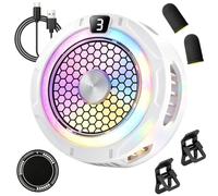 Phone Cooling Fan Back Clip with Lights - 3 Gear Adjustable Low Noise | Phone Game Cooling Fan for Live Streaming TV Series Watching, Home School Office Gym Travel Business Trip