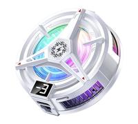 Phone Cooling Fan with RGB Lights Portable Smart Temp Control | Wireless Phone Cooler for Live Streaming Mobile Games TV Series Watching, Home School Office Gym