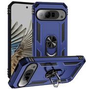 Phone Cover Bundles Compatible with Google Pixel 9 Pro XL 6.8inch Case, Military Grade Drop Protection Cover 360 Shockproof Heavy Duty Hard Bumper Rugged Mobile Phone Cases with Kickstand Case(Blue)