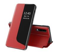 Phone Cover Bundles Compatible with Huawei P30 Case Flip Leather Cover Clear View,With Kickstand Phone Case Smart Window Hard Flip Shockproof Protective Cover Compatible with P30 Case Clear View Case(