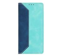 Phone Cover for Redmi Note 12 Turbo 5G Case Shockproof,PU Leather Wallet Flip Cover TPU Bumper Anti-Dust Simple Bookstyle Card Slots Built in Magnet Case for Redmi Note 12 Turbo 5G,Dark Blue/Green