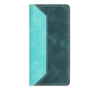 Phone Cover for Redmi Note 12 Turbo 5G Case with Stand,PU Leather Wallet Flip Cover TPU Bumper Shockproof Anti-Dust Simple Bookstyle Card Slots Magnet Case for Redmi Note 12 Turbo 5G,Green/Dark Green