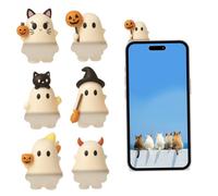 Phone Decorations 6 Pcs, Cute Stick-On Ghost,