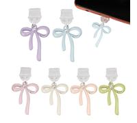 Phone Dust Plug - Glitter Bow Knot Charging Port Guard, Mobile Phone Decoration,tiny Anti Dust Electronic Shielding Device | Elegant Shimmering Port Protector For Type C Charging Interfaces