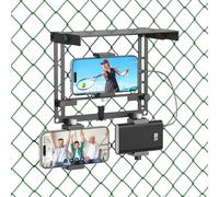 Phone Fence Mount with Shade and Power Bank Clip, Game Changer Mounting Kit for iPhone,Mevo Camera, Phones, Gamechanger Streaming kit for Recording Baseball, Softball and Tennis Games