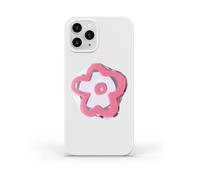 Phone Grip Compatible with Magsafe - Cute Flower Series Transparent Acrylic Collapsible Design Magnetic Phone Grip Include Magnetic Adapter Ring (Pink)