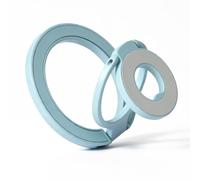 Phone Grip Holder Dual-Sided Magnetic Finger Ring Adjustable Kickstand Loop for iPhone 17/16 Pro Max/15 Plus/14 Pro/13 Mini/12, Samsung, Magnet Phone Stand Grip Compatible with Mag Car Mounts Blue