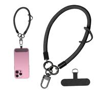 Phone Hand Strap: Adjustable Bracelet 22x2x2cm, Polyester Rope Secure Band, Zinc Alloy Anti -Slip Holder with Worship Tabs | Phone Lanyard