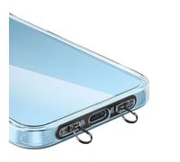 Phone Hang 2 Way Metal Phone Tether Tab, Upgraded Double Buckle Hole Ring Cell Phone Lanyard Patch, Safety Tether Connector Lanyard Replacement Part, Phone Strap Replacement Part for Phone Cases