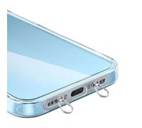 Phone Hang 2 Way Metal Phone Tether Tab, Upgraded Double Buckle Hole Ring Cell Phone Lanyard Patch, Safety Tether Connector Lanyard Replacement Part, Phone Strap Replacement Part for Phone Cases