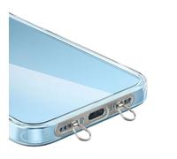 Phone Hang 2 Way Metal Phone Tether Tab, Upgraded Double Buckle Hole Ring Cell Phone Lanyard Patch, Safety Tether Connector Lanyard Replacement Part, Phone Strap Replacement Part for Phone Cases