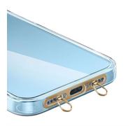 Phone Hang 2 Way Metal Phone Tether Tab, Upgraded Double Buckle Hole Ring Cell Phone Lanyard Patch, Safety Tether Connector Lanyard Replacement Part, Phone Strap Replacement Part for Phone Cases