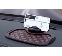 Phone Holder Car Stand Anti Skid Pad for Kia NIRO 2017-2022/E-NIRO 2019-2024, with Secure Placement Adjustable Viewing Angle Rotatable Car Dashboard Pad,Brown