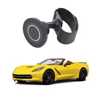 Phone Holder for Chevrolet Corvette C7 2014-2019 Center Contral Handle Grab Cell Phone Holder Mount Dash Clip Center Console Hands-Free Mobile Phone Stand Clamp Navigation Bracket Accessories (Black2)