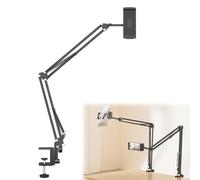 Phone Holder for Desk - Adjustable Bed Phone Holder with 3 Parts Long Arm Clip,Viewing & Recording Studio for Overhead Videos,Live Streams,and Comfortable Watching in Bed,Kitchen,or Office (A)