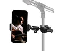 Phone Holder for Mic Stand Clamp for Music Microphone Stand Smartphone Mount Multi Angle 360° Swivel