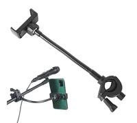 Phone Holder for Microphone Stand | Cell Phone Holder for Microphone Stand,Adjustable Mount with Long Gooseneck Arm Flexible for Drum Music Club Studio