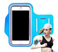 Phone Holder for Running - Waterproof Arm Band with Touchscreen-Window | Lightweight Shockproof Neoprene-Sleeve with Key-Slot & Earphone-Port for Hiking, Cycling and Workout