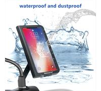 Phone Holder Motorcycle Bicycle Waterproof Case Rearview Mirror Mount Base Touch-Screen Scooter