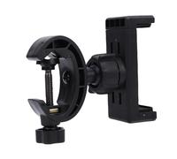 Phone Holder Mount Clamp Aluminum Alloy Multifunctional Rotatable Smartphone Mount Bracket for Desktop Tube Sturdy Adjustable Phone Stand for Live Streaming Public Speaking