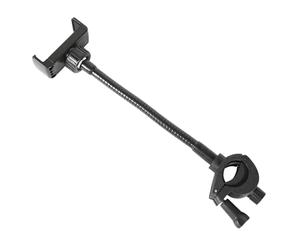 Phone Holder With Music Stand - Long Stand With Adjustable Neck Arm,Phone Holder With Microphone Holder|Studio Music Drum Practice Performance Grab