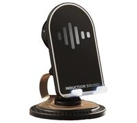 Phone Holder with Speaker, Rotating Inductive Connection Mobile Phone Holder, Foldable Smartphone Holder with Speaker, for Home Office, Bedroom, Dining Room, Live Streaming and Video Viewing