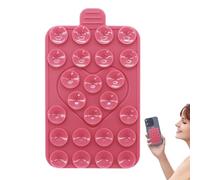 Phone Holder with Suction Cup, Phone Suction Cup Grip - Double-Sided Non-Slip Love Phone Holder | Adjustable Silicone Adhesive Accessories, Portable Strong Suction Case for Video Calls, Live Over