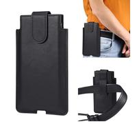Phone Holster for iPhone 15 14 13 12 Pro Max 15 14 Plus,Genuine Leather Pouch Belt Loop Case Cell Phone Holder for Galaxy S24 S23 Ultra.Pixel 8/7 Pro,Black