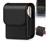 Phone Holster for Samsung Galaxy Z Flip 7,Flip Phone Protective Belt Clip Holster Pouch Leather Card Holder(Black)