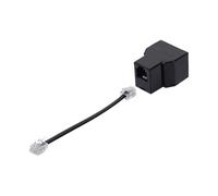 Phone Jack Splitter - Two Way Telephone Wires Converter for Landlines | RJ11 6P4C Port Adapter with Gold Plated & Plug-and-Play Design for Home Office, Fax, Modem and DSL Filters