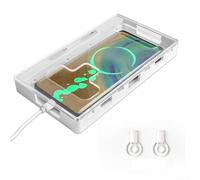 Phone Jail Lock Box - Portable Self-Control Device For Focus & Discipline, Phone Holder Cage, White Desk Organizer, 19 X 10.5 X 2.5Cm