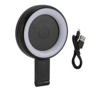 Phone LED Fill Light CL - V19, Magnetic Selfie Light with 3 Color Modes, High Brightness 32 LED Beads, 180° Adjustable Design for Phones Tablets Laptops, USB Type C Charging Long B