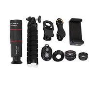 Phone Lens, 4-in-1 Universal External Camera Phone Lens Macro and Wide Angle Lens 18X Long Focus Fisheye Wide Angle Macro for Mobile Phone Cellphone Smart Phone
