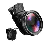 Phone Lens Kit - Mobile Camera Lens | 0.45x Wide Angle 15x Macro Professional HD Optical Lens Mount for Smartphones Photography Video Travel Vlogging Durable ABS Aluminum Alloy Alloy