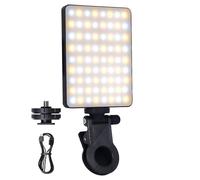 Phone Light Clip | USB Rechargeable Portable LED Light for Phone - Tripod Adapter with 3 Modes for Calls Live Streaming Vlog Monitor Day Nighttime Photography Video Creators Computer