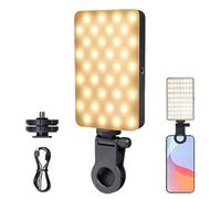 Phone Light for Video Recording - Phone Clip Light with 60 LEDs Rechargeable, 3 Modes Photo Lighting for Laptop Makeup Vloggers Night Travel Photography