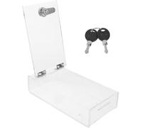 Phone Lock Box, Lockable Acrylic Cell Phone Locker 7.78x3.93x1.97in with Key for Office, Home, Classroom Focus