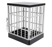 Phone Lock Box, Plastic Mobile Phone Prison Cage for Classroom Family Time Party, with 2 Mini Keys to Secure Devices and Promote Screen Interactions (Black Grey)