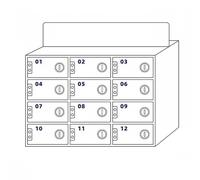 Phone Locker Box,Wall-mounted Transparent Cell Phone Storage Cabinet with Lock - 25 Grid Mobile Phone Locker for Classroom & Office Employee Storage Solutions