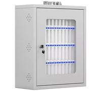 Phone Locker for Classroom, Secure Mobile Storage Cabinet with Ventilation Holes, Up to 102 Bits Phone Safe Deposit Box