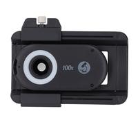 Phone Macro Lens 100X, Upgraded Clip On Close Up Lens with LED Light CPL Filter for Plant Jewelry Photography Universal Smartphone Camera Accessory ABS Black 1 Pack