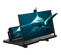 Phone Magnifier Screen, New Version Big Screen Phone Magnifier, Portable Foldable Ultra HD screen Amplifier, for Movies, Videos, Gift for seniors (Horizontal-black,12in)