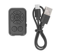 phone media controller portable bluetooth remote control rechargeable 7 keys wireless for novels photos videos volume adjustment black