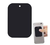 Phone Metal Stickers for Magnetic Mount, 0.5mm Metal Thick Plate Sticker, Black Stainless Steel Magnet Patch, Magnetic Phone Car Holder Replacement Parts, Suitable for Car